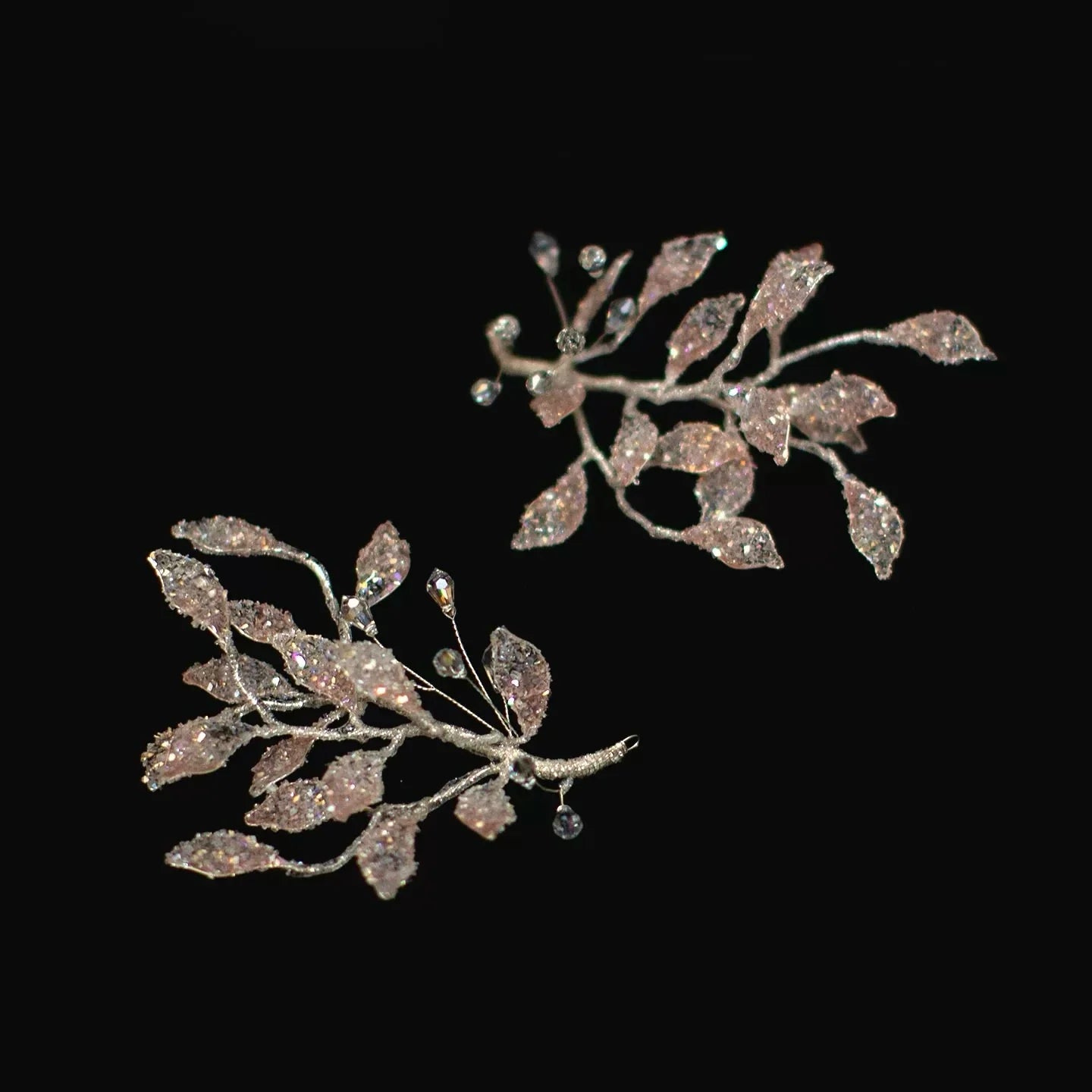 Bridal Jewelry Handmade Hair Pin Clip Silver Color Hairpin For Bride Women Prom Party Dinner Leaf Head Piece Wedding Accessories
