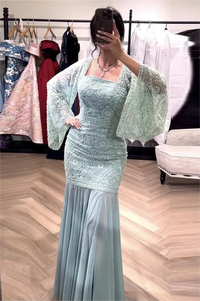Spandex Bow Square Trumpet Mermaid Prom Dress Spandex Bow Square Trumpet Mermaid Prom Dress