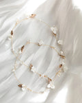 Wedding Hair Accessories Porcelain Flower Headband Hairband Vintage Gold Color Headpiece Brides Pearl Headwear Bridal Jewelry