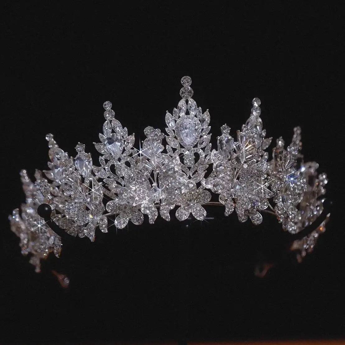 Bridal Hair Jewelry Crystal Zircon Tiaras and Crowns Rhinestones Headband Brides Women Prom Pageant Diadem Wedding Accessories a
