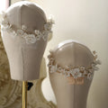Bridal Jewelry Porcelain Flower Headband Gold Silver Color Hair Comb Pin For Brides Women Headwear Heapieces Wedding Accessories