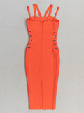 Sexy Women's Bandage Dress Spaghetti Strap Sleeveless Bodycon Hollow Design Dress Cocktail Evening Party Vestidos