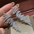 Luxury AAA Zircon Bridal Earrings Long Cubic Zirconia Wedding Earring For Women Brides Accessories Birthday Gifts Jewelry