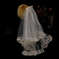 Short Bowknot Bridal Veil Lace Wedding Veils For Evening Dinner Party Dress Women Birthday Gift Hair Accessories Brides Jewelry