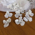 Pearls Hair Pin Clip Crystal Head Piece For Bride Bridesmaids Women Rhinestones Hairpin Bridal Jewelry Wedding Accessories