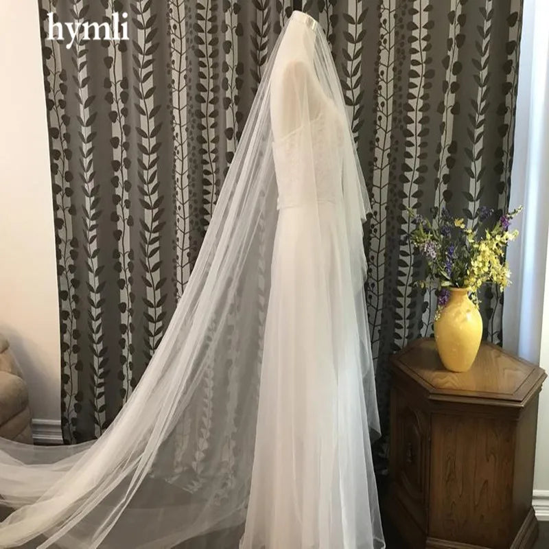 Soft Drop Veil__ 102" W X 120" L __ White / Off White / Ivory Blusher Veil Church Veil Cover Face No Comb
