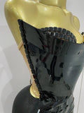 Black Shiny Sequin Sexy Chest Wrapped Dress Women Fashion Eveing Celebrate Birthday Party Stage Costume