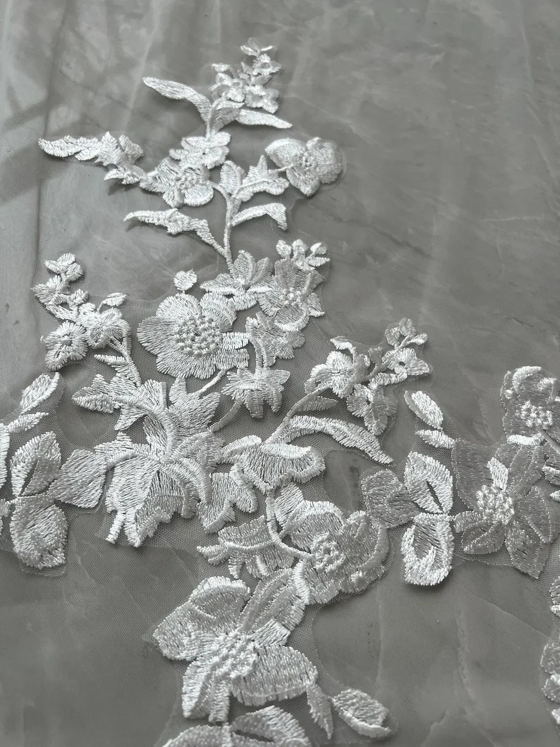 Lace Bridal Cape Veil in White Off-white Ivory Cathedral Wedding Veil