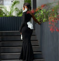 Women Sexy One Sleeve White Florals Bodycon Long Bandage Dress Fashion Nightclub Party Cocktail Outfit Vestido