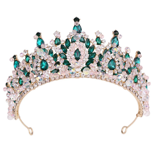 Princess Queen Crowns For Wedding Bride Headdress Crystal Bridal Tiara Crown For Pageant Women Diadem Wedding Hair Accessories as picture 1