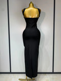 Women Sexy Backless Bodycon Bandage Dress Sleeveless Maxi Long Elegant Dresses Luxury Birthday Dress Club Party Outfit