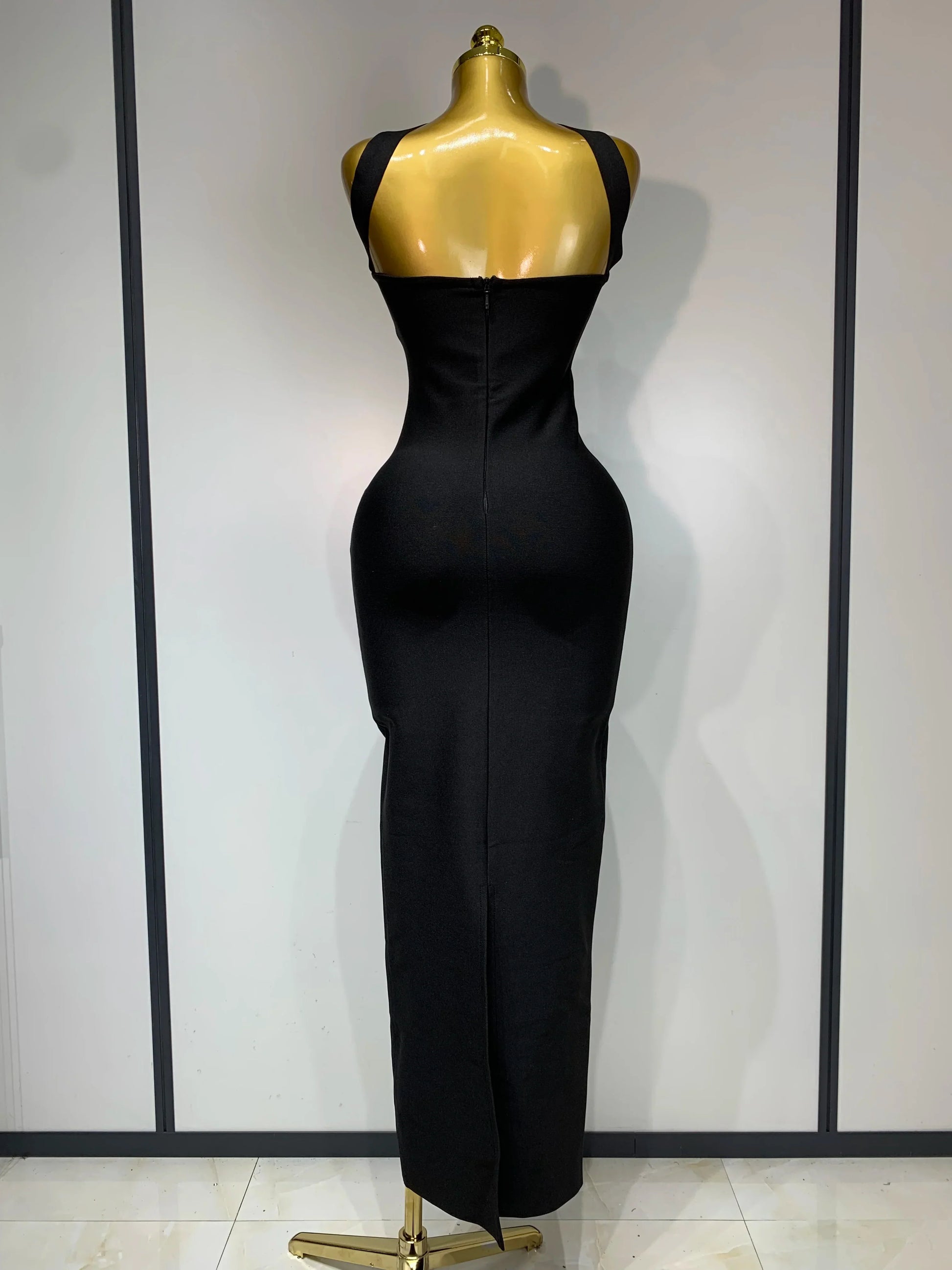 Women Sexy Backless Bodycon Bandage Dress Sleeveless Maxi Long Elegant Dresses Luxury Birthday Dress Club Party Outfit