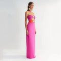 Black Pink Color Women Sexy Strapless Shinning Sequins Bodycon Bandage Long Dress Celebrate Fashion Birthday Party Outfit