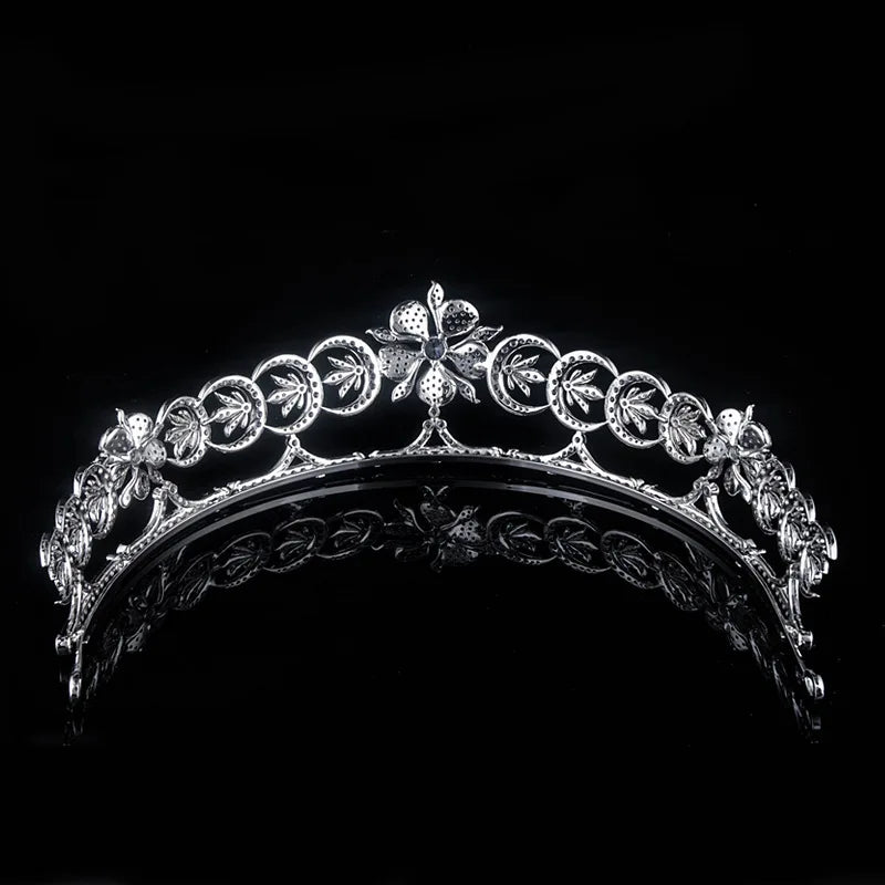 AAA Zircon Tiaras and Crowns CZ Cubic Zirconia Diadem For Brides Queen Princess Headband Wedding Hair Accessories Bridal Jewelry