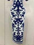 Sexy Short Sleeve Jacquard Blue Bandage Bodycon Long Dress Women Celebrity Elegant Evening Club Party Luxury Dresses