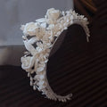 Bridal Hair Jewelry Flower Headband Hairband White Floral Headpiece Bride Bridesmaids Headwear Headdress Wedding Accessories