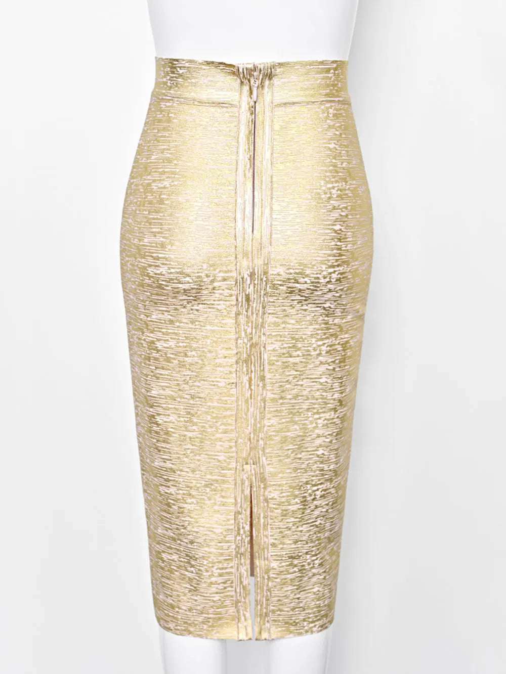 2025 Spring Women's Coated Bandage Skirt Elegant High Waist Skirt Fashionable and Versatile Slim Fit and Knee Skirt