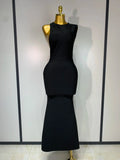 Women Sexy Sleeveless Backless Design Bodycon Bandage Dress Celebrity Elegant Evening Club Party Luxury Birthday Dresses black
