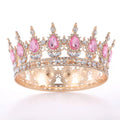 Princess Queen Crowns For Women Wedding Bridal Headdress Baroque Round Tiaras Crowns For Pageant Birthday Party Hair Jewelry as pic 3