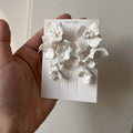 Porcelain Flower Hair Pin Clip Silver Color Head Piece For Brides Bridesmaids Leaf Hairpin Bridal Jewelry Wedding Accessories b