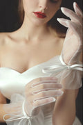 Lace Short Bridal Gloves White Wristband Wedding Glove For Women Girl Party Evening Dress Jewelry Brides Accessories