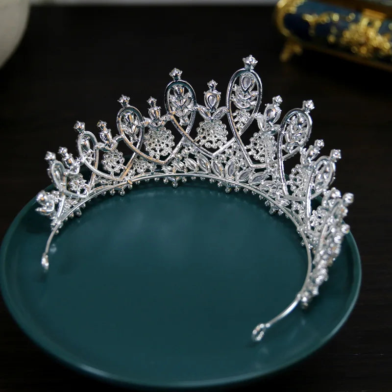 Bridal Tiaras Hair Accessories Luxury Full Zircon Wedding Crowns Diadem Headdress Baroque Brides Party Tiara Crown For Women