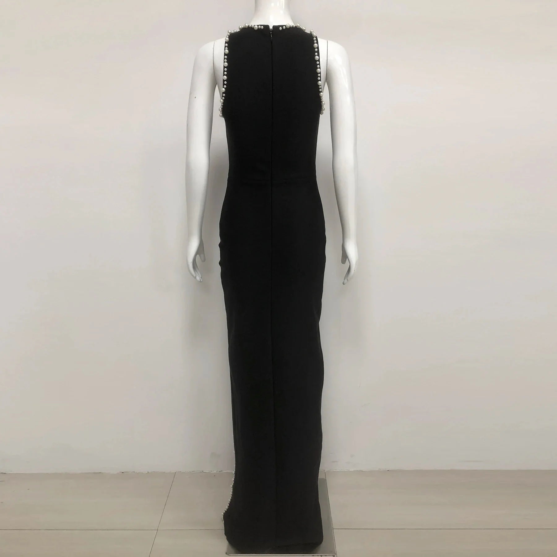Women Sleeveless Sexy Shinning Rhinestones Bodycon Long Bandage Dress Celebrate Evening Party Birthday Fashion Wear