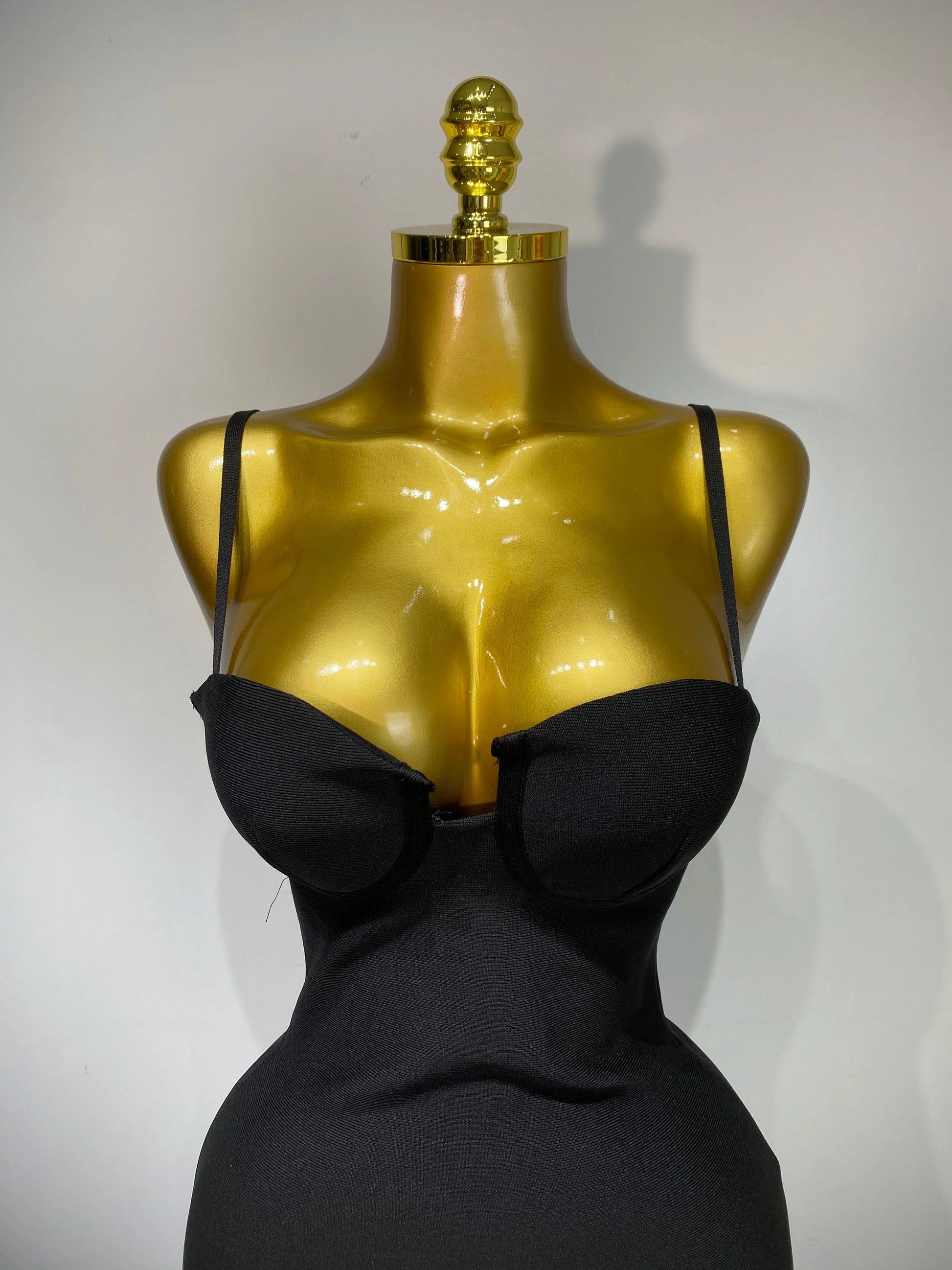 Women Fashion Sexy Backless Halter Black Midi Bodycon Bandage Dress Elegant Evening Club Luxury Birthday Party Dresses