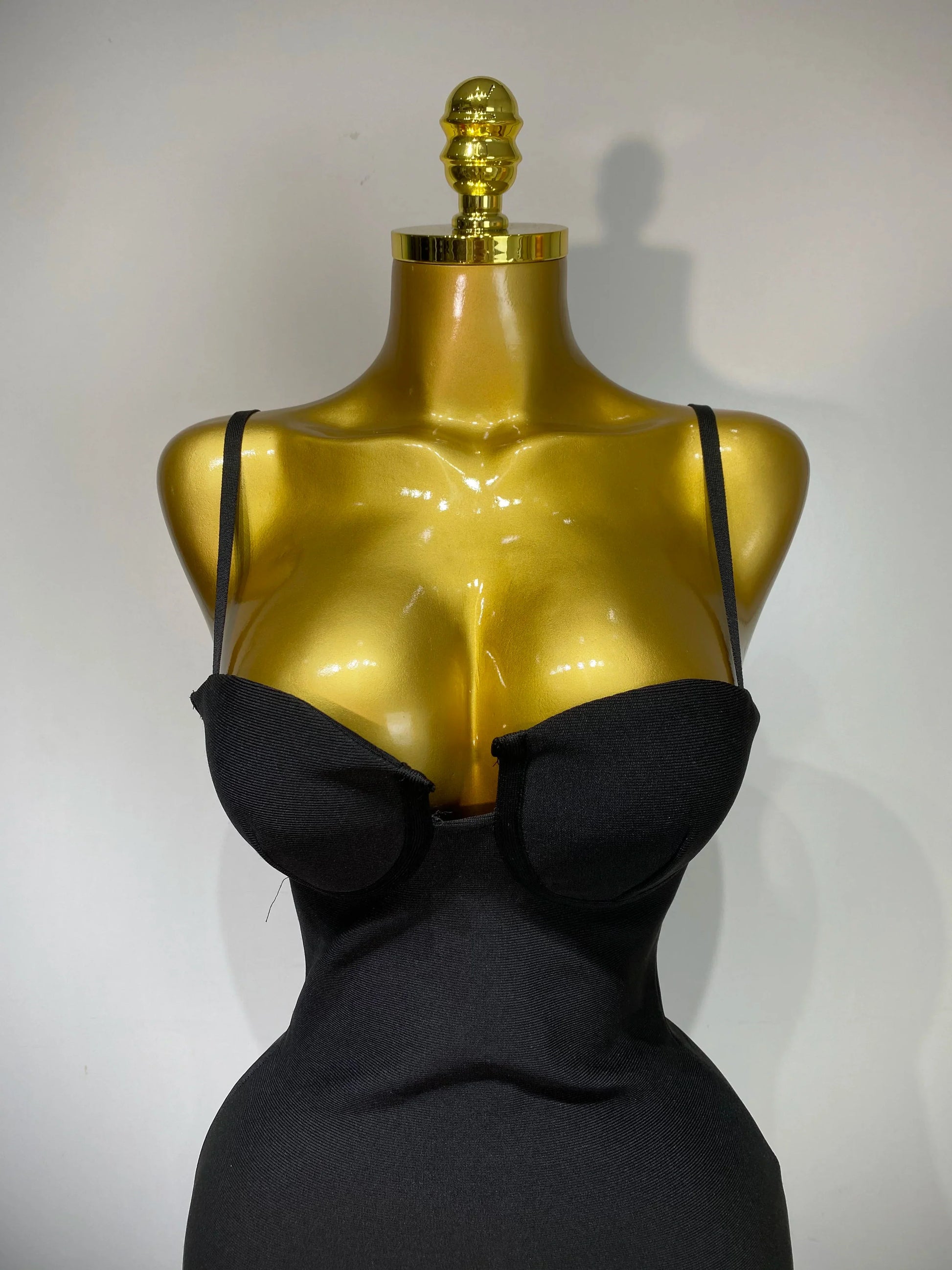 Women Fashion Sexy Backless Halter Black Midi Bodycon Bandage Dress Elegant Evening Club Luxury Birthday Party Dresses