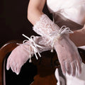 Short Bridal Gloves Flower Wedding Glove For Women Girl Party Evening Dress Jewelry Brides Accessories a