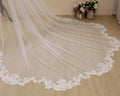 White Off-White Ivory Bridal Veil 3 Meters Lace Wedding Veil Cathedral Long Bridal Veils Wedding Accessories