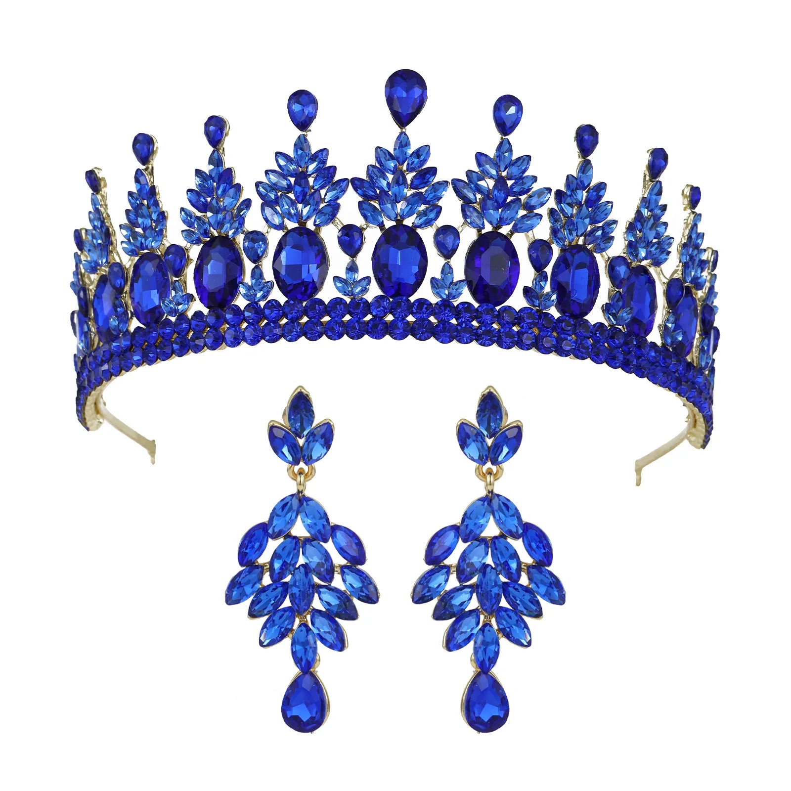 Baroque Crowns For Queen Women Crystal Princess Bridal Tiara Crown Wedding Hair Accessories Pageant Prom Hair Jewelry Headdress as picture 2