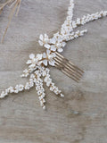 Wedding Accessories Gold Color Hairpins White Flower Head Pieces For Brides Bridesmaids Women Hair Combs Pin Clip Bridal Jewelry b big