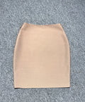 2024 New Women's Bandage Skirt Fashion Versatile Solid Color Tight Mini Skirt Black Red Orange Khaki White Pink Bandage Skirt Khaki