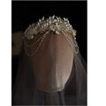 Silver Color Headband Tiara Hairband Bride Bridesmaids Flower Leaf Headpiece Headwear Wedding Accessories Bridal Hair Jewelry
