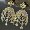 Vintage Gold Color AAA Zircon Bridal Earrings Cubic Zirconia Wedding Earring For Women Bride Accessories Birthday Gifts Jewelry a