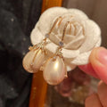 Pearl Zircon Bridal Earrings Cubic Zirconia Gold Color Wedding Earring For Brides Bridesmaids Accessories Women Prom Jewelry