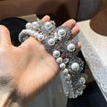 Wedding Hair Accessories Crystal Pearl Tiaras and Crowns Rhinestones Diadem For Bride Women Prom Pageant Headband Bridal Jewelry