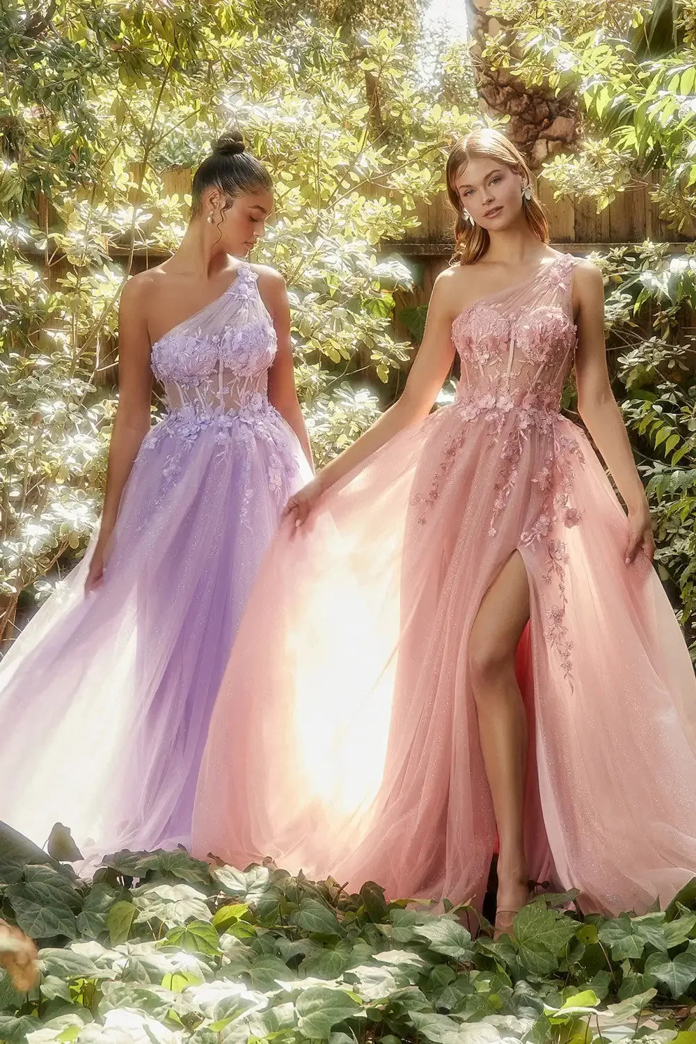 One Shoulder Tulle Prom Dresses Lace Applique A-line Wedding Dress Elegant Floor-Length Side High Split Vestidos De Fiesta