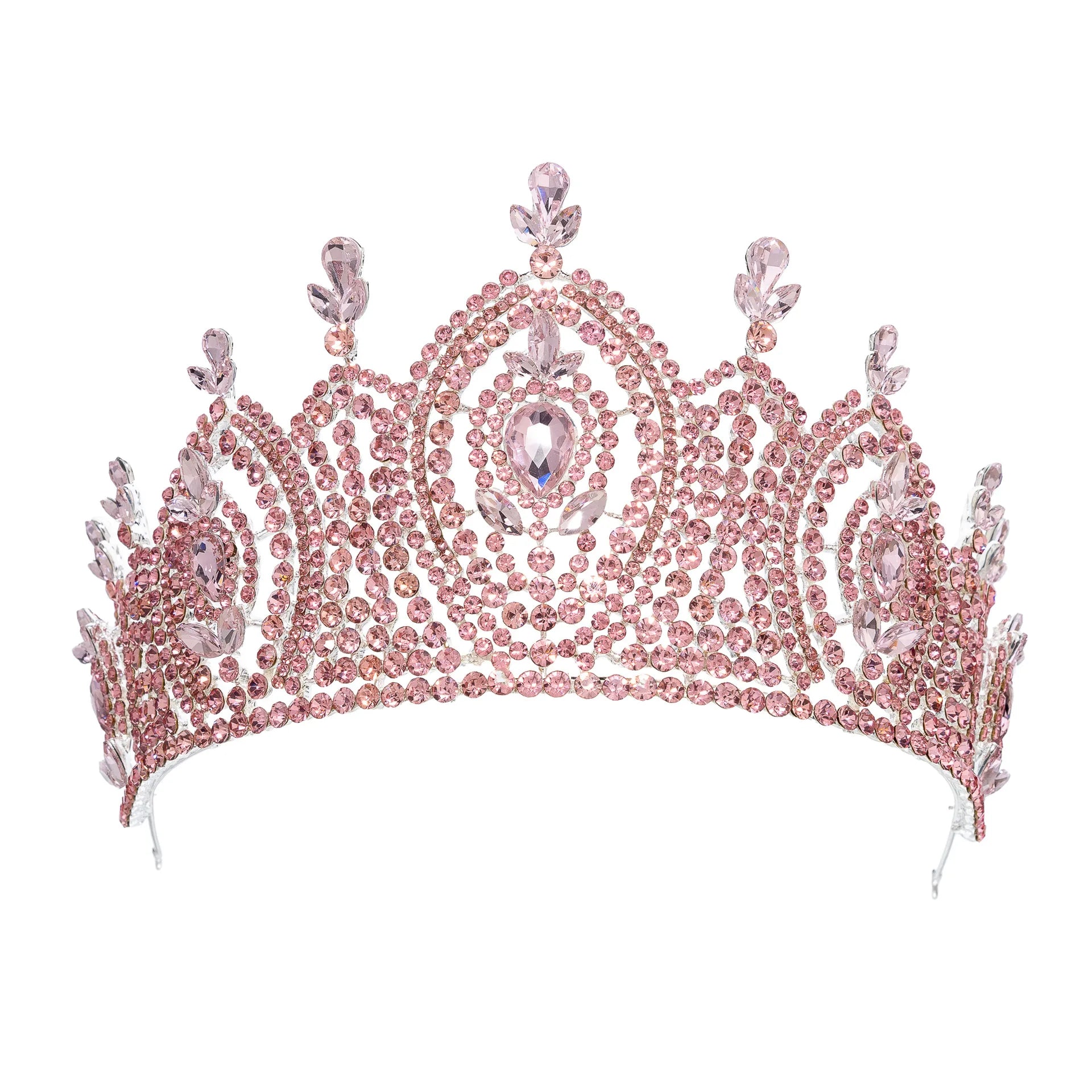 Baroque Wedding Crowns For Queen Crystal Bridal Tiara Crown For Pageant Miss Universe Diadem Prom Wedding Hair Jewelry Headpiece Blue Zinc Plated