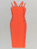 Sexy Women's Bandage Dress Spaghetti Strap Sleeveless Bodycon Hollow Design Dress Cocktail Evening Party Vestidos