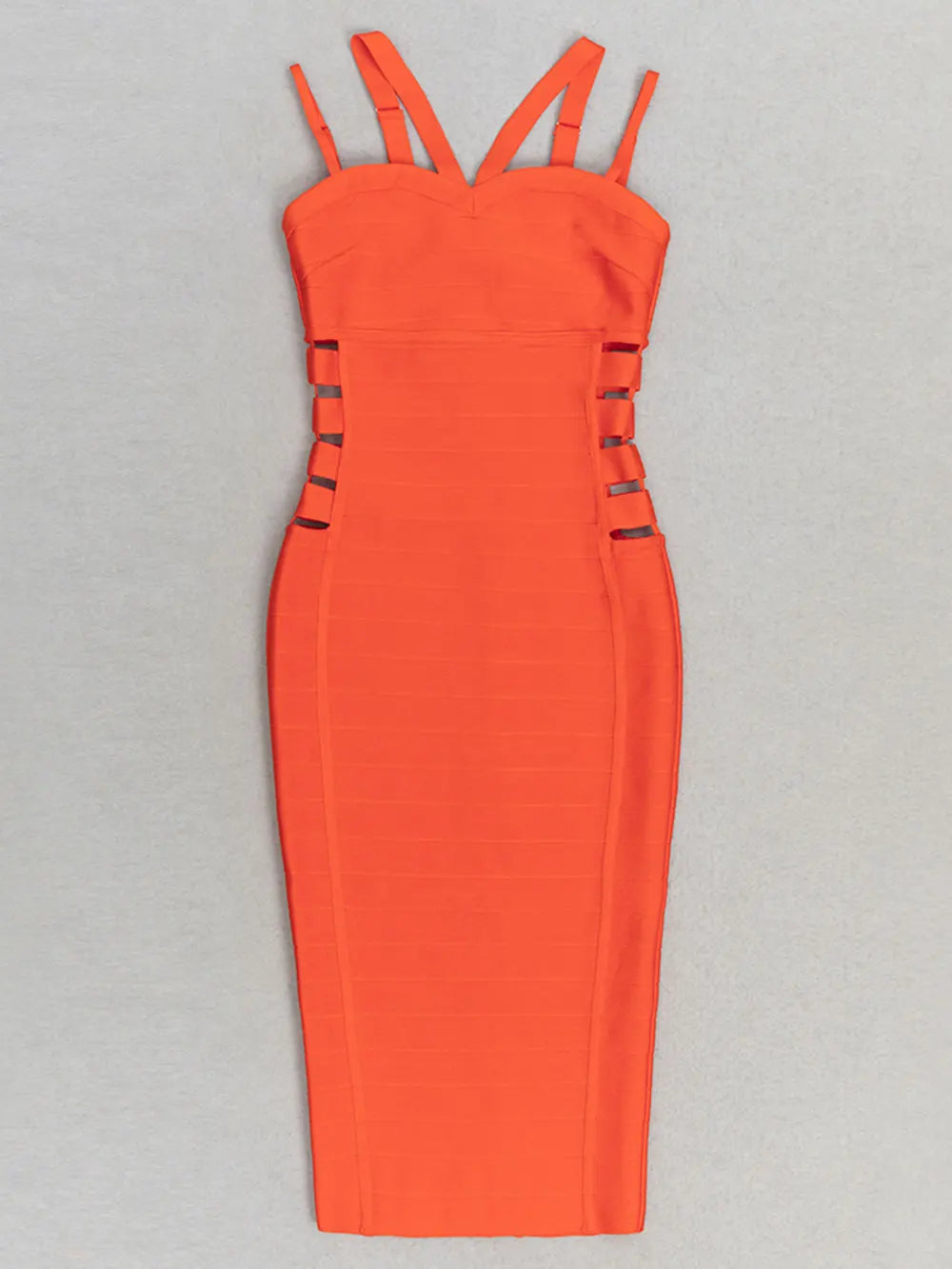 Sexy Women's Bandage Dress Spaghetti Strap Sleeveless Bodycon Hollow Design Dress Cocktail Evening Party Vestidos