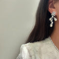 Luxury Pearl AAA Zircon Bridal Earrings Cubic Zirconia Wedding Earring For Women Bride Accessories Birthday Gifts Jewelry
