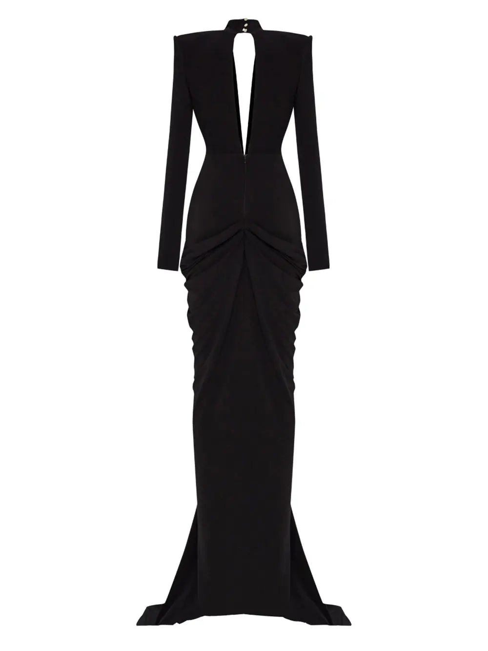 Sexy Women's Light Luxury Maxi Dress Deep V-neck Long Sleeve Three Dimensional Beaded sequin Design Bodycon and Floor Dress