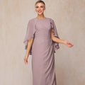 Customized Elegant A Line Chiffon Mother of Dresses O Neck Formal Evening Gowns Appliques Bridal Party vestido invitada boda