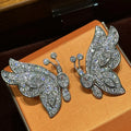 High Quality Butterfly Zircon Bridal Earrings CZ Zirconia Wedding Earring For Women Bride Accessories Party Dinner Dress Jewelry