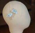 Bridal Jewelry Pink Blue Porcelain Flower Hair Pins Clips Pearl Hairpins For Brides Bridesmaids Headpieces Wedding Accessories 2