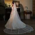 White Bridal Veil With Comb Wedding Veils For Brides Evening Dinner Party Dress Women Girl Gifts Hair Accessories Jewelry