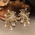 High Quality CZ Zircon Bridal Earrings Pearl Flower Zirconia Wedding Earring For Brides Accessories Women Birthday Gifts Jewelry b
