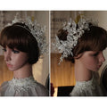 Leaf Headband Hairband Lace Headwear Headpiece For Bride Women Tiara Crown Headdress Wedding Accessories Bridal Hair Jewelry